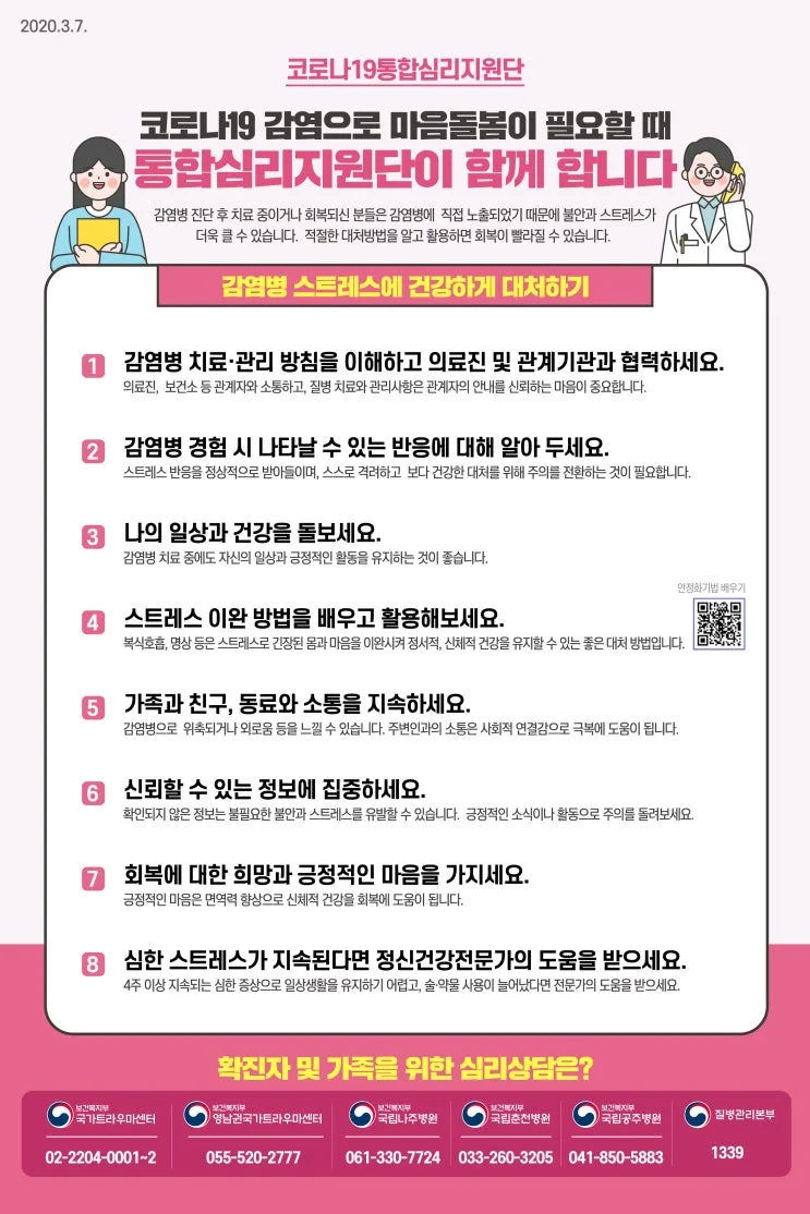 [코로나19] 통합심리지원단 자료 사진