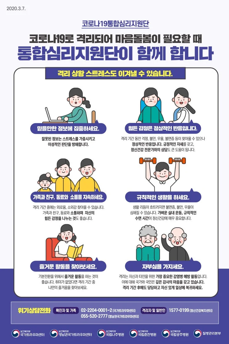 [코로나19] 통합심리지원단 자료 사진